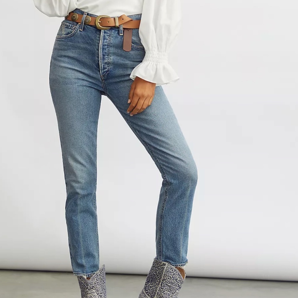 EUC Citizens of Humanity High Rise Vintage Slim Sz 23 in Dimple